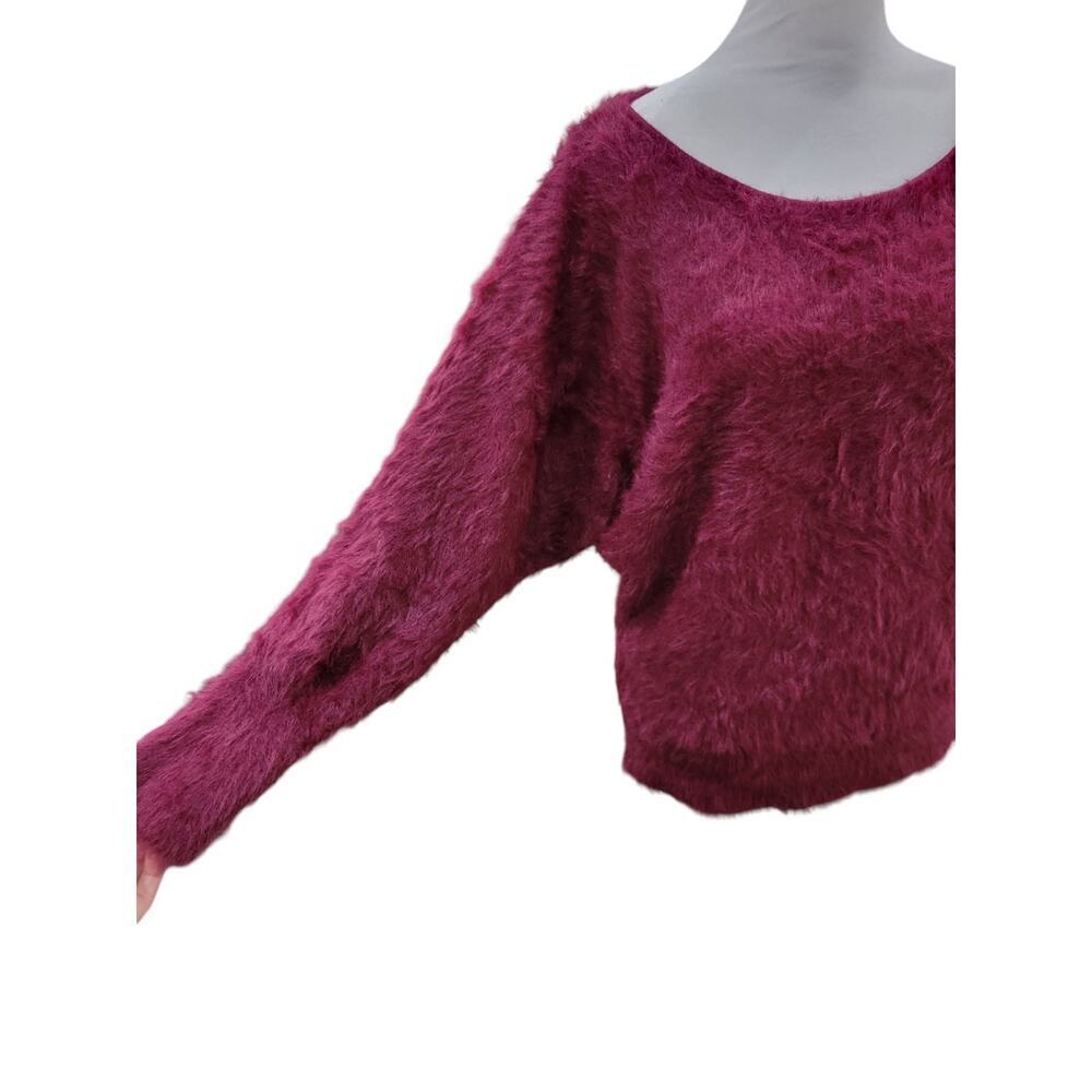 Anthropologie Ember Eyelash Soft Fuzzy Pullover Relaxed Fit Sweater Size Medium - Picture 7 of 12